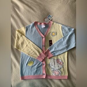 Sanrio Hello Kitty and Friends Girls 10/12 Cardigan Pullover Light Blue Pink
